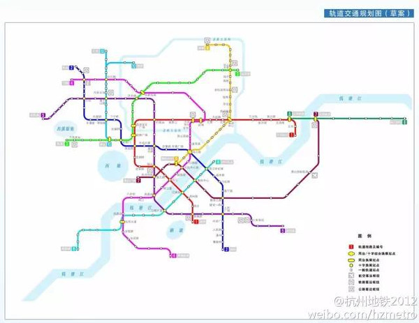 个版本地铁规划图或许在7年后我们就可以坐着地铁走遍杭州的东西南北