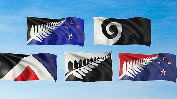 新西兰国旗的5个候选设计。 视觉中国 图