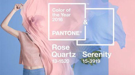 2016年潘通年度流行色配色建议水晶粉静谧蓝