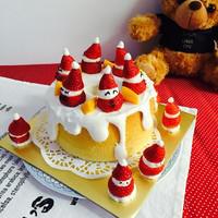 圣诞草莓雪人裸蛋糕~超简单懒人版