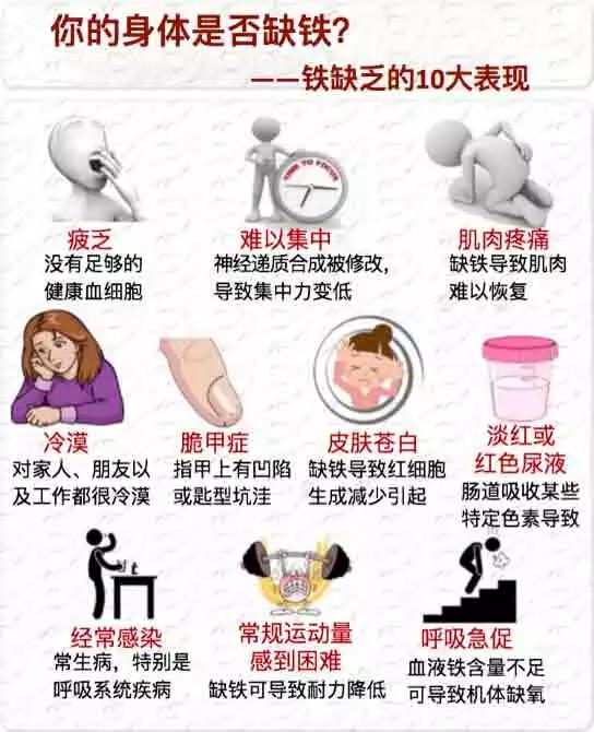 图说 ▏铁缺乏的10大表现