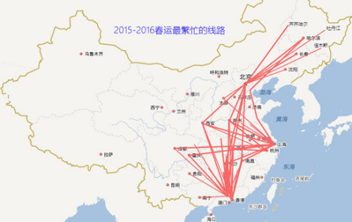 郑州,西安和哈尔滨是前五大目标城市,其中哈尔滨的人口大多流向北京图片