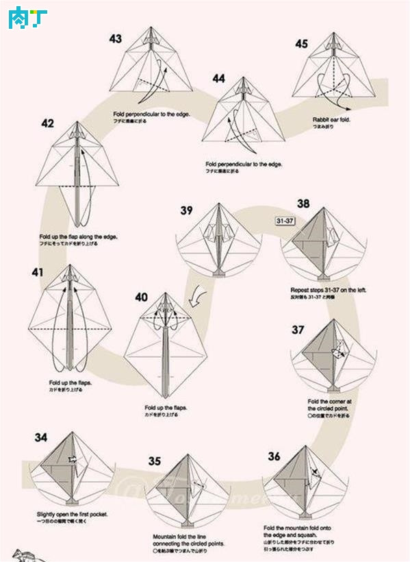 【世漫陶缘】复杂小动物折纸 萩原元花栗鼠折纸