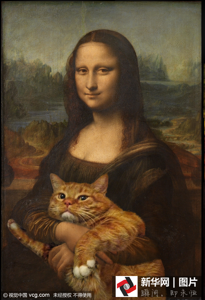 艺术家将肥猫"塞进"世界名画(组图)