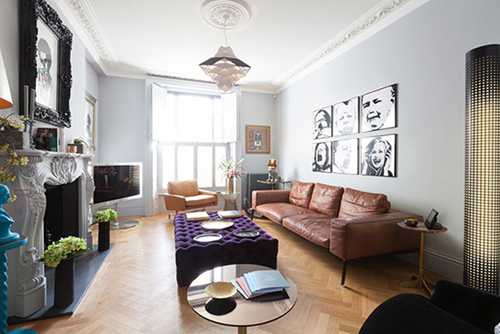 时尚混搭_现代时尚多元素伦敦复式混搭公寓组图