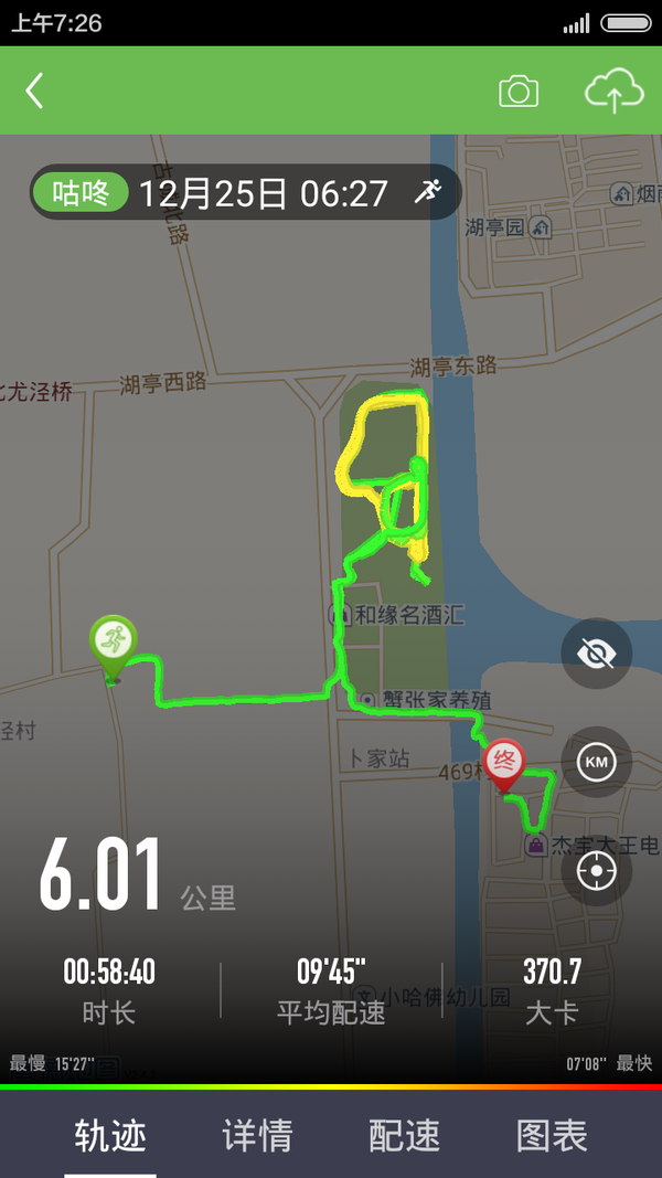 【昆山阳光彩色绸巾】12月25日发芽跑6公里.