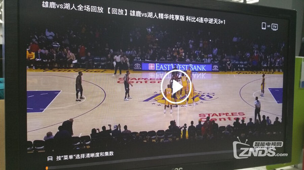 海信LED48EC290N电视上看NBA直播,高清在