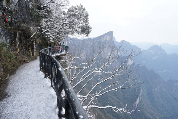 冬游张家界,天门山听雪化的声音