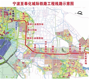 1宁波至奉化城际铁路工程线路示意图宁波至奉化城际铁路先行段工程