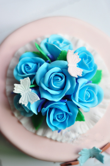 美美的蓝色妖姬翻糖蛋糕你见过吗?