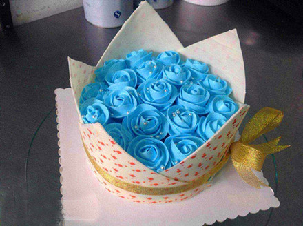 美美的蓝色妖姬翻糖蛋糕你见过吗?
