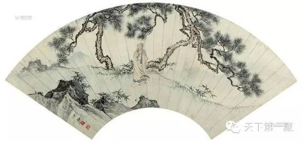 陈少梅扇面作品精选