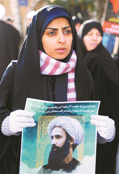 什叶派民众抗议沙特处决奈米尔供图/视觉中国