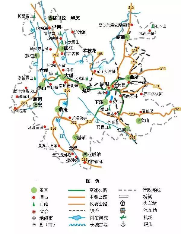 今天就将各地的旅游路线图给大家扒一扒,各个地方的旅游景点都标明了