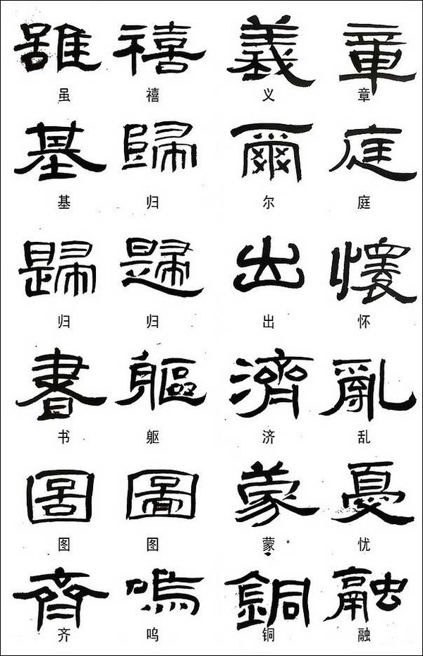 隶书常用异体字大集锦,全了!