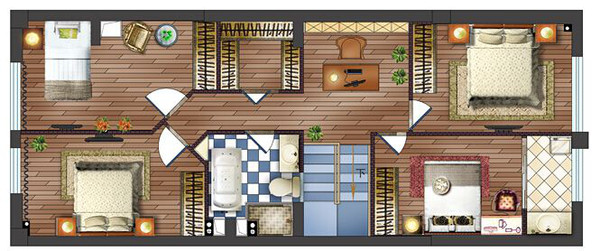 哇!朋友家160平复式地中海风格房子装修好棒!