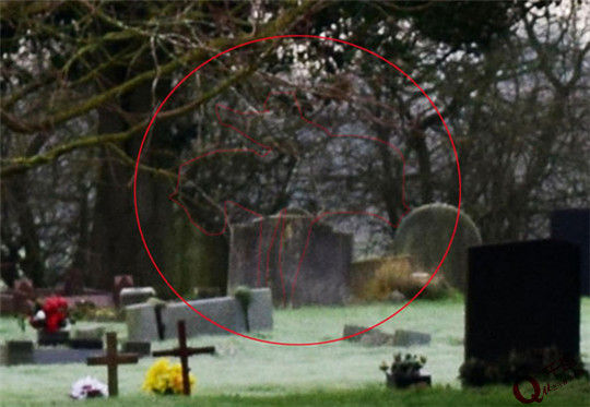 英国一男子意外在墓地拍摄到"鬼魂"