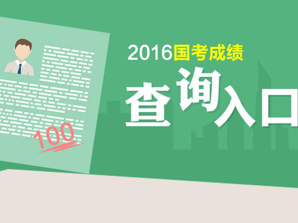 2016国考笔试成绩查询