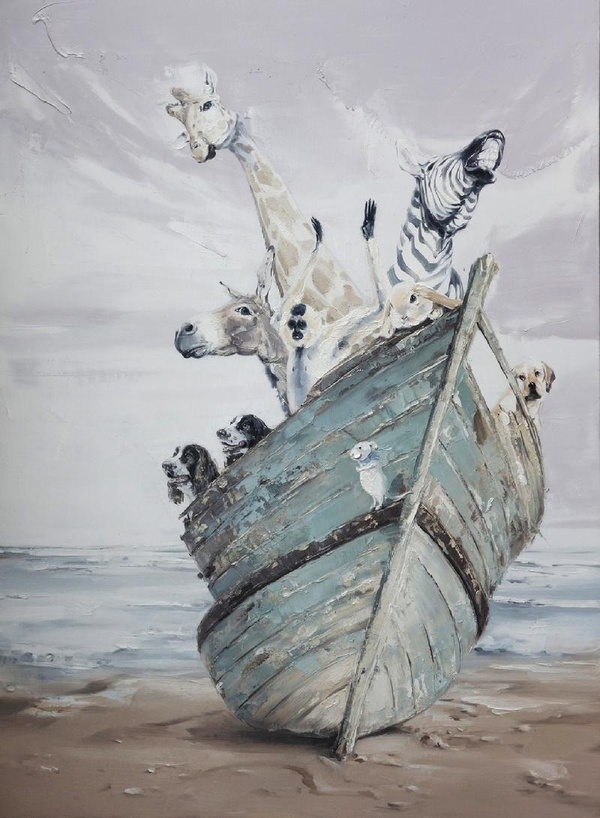 申树斌 诺亚方舟no.2 150x100cm 布面油画 2015