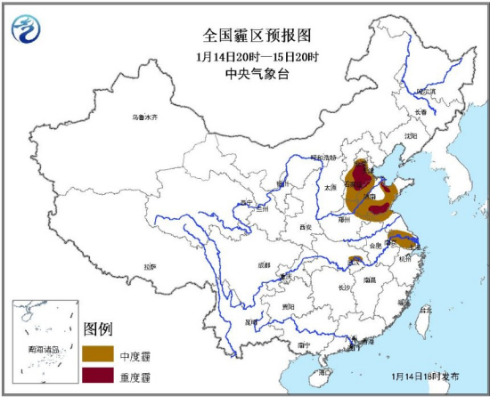 气象台发霾黄色预警 今晚至明日京冀局地重度霾