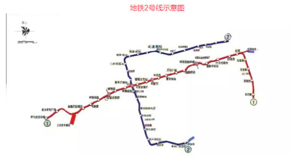 本期发布呼和浩特市城市轨道交通1,2号线线路示意图,具体站位,站名,应