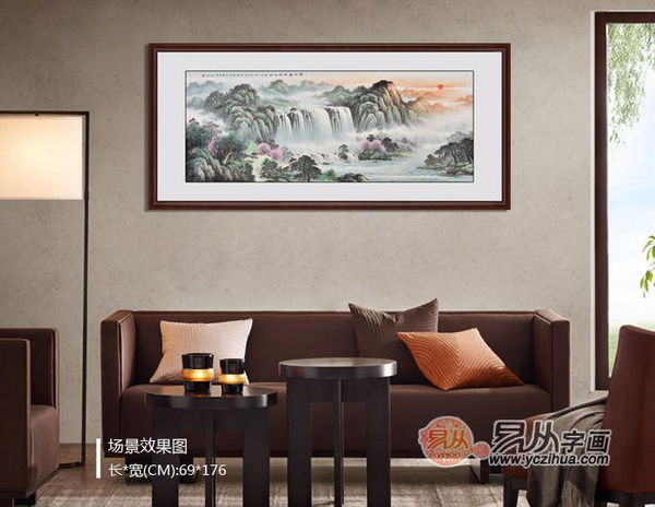 客厅装饰画的选择,客厅挂什么山水画比较好