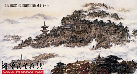 岳麓书院  湖南民生在线讯 编辑/ 中国艺术品理财网 中国山水山水画