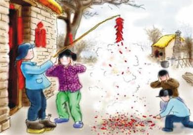 春节民俗知多少:放爆竹(图)春节习俗许许多多,各地还有些许不同,正是