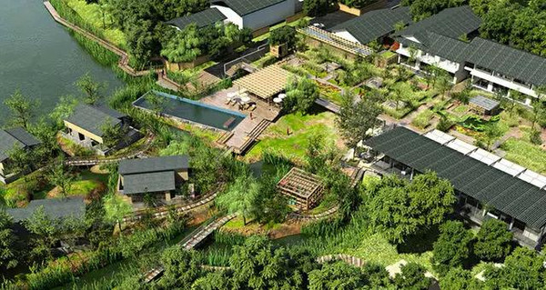 位于杭州西溪湿地内的"花间堂",虽然是一个小众的度假村落,但人们更