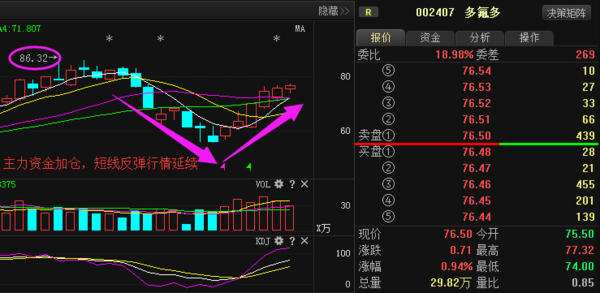 (002407)多氟多主力资金稳步加仓,反弹仍在路