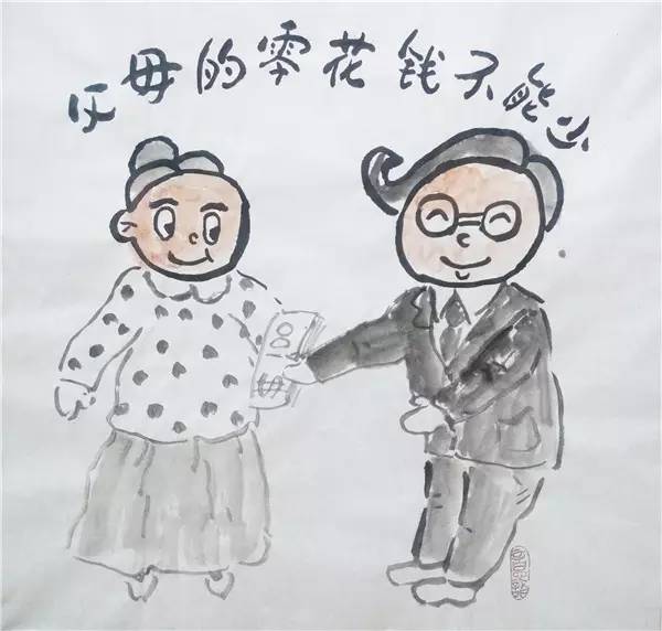 手绘图二十二:经常为父母照相