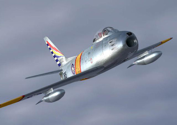 首架超音速战机:美f86佩刀 空空导弹吓坏苏联人