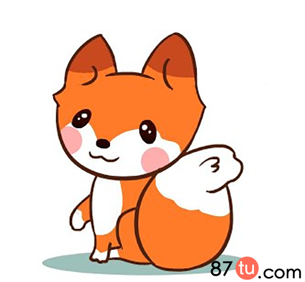 可爱的小狐狸简笔画图解教程