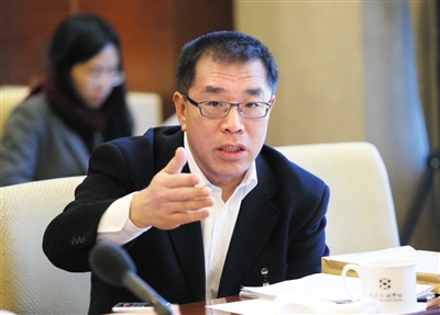 昨日,北京会议中心,北京市副市长王宁参加小组讨论。新京报记者 薛珺 摄