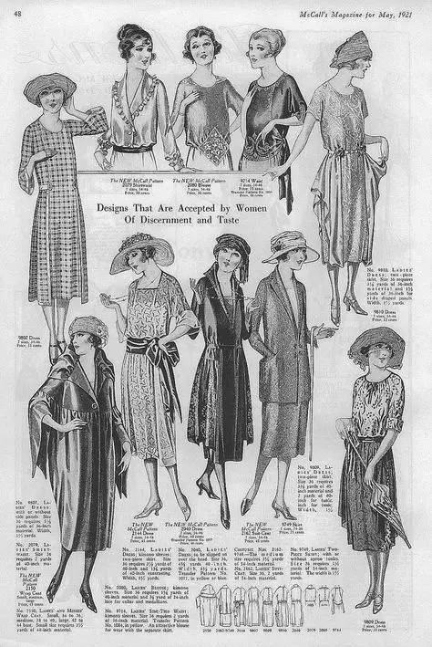 关于20世纪20年代的服装发展史