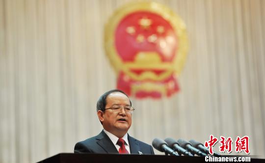 江西省第十二届人民代表大会第五次会议1月25日在南昌开幕。 刘占昆 摄