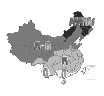 中国天气网制作了一张全国"棉裤"预警地图,就各省的省会和直辖市进行图片