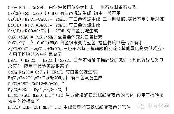常见化学初中美文表达式和化学方程式总结,%听力英语物质初中图片