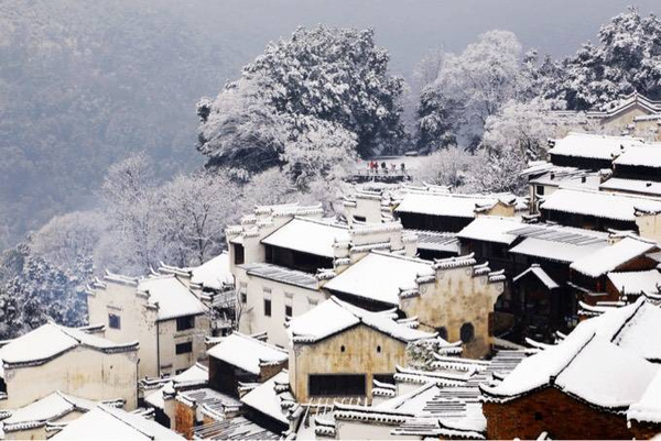 冬季到婺源篁岭来看雪