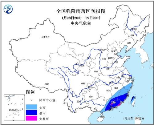 江南华南局地有大到暴雨 西北华北等地将有雨雪