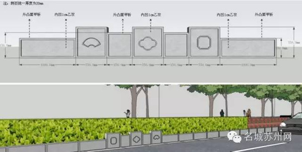 道路两旁的侧石是这样的