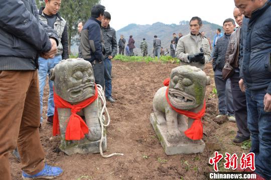 贵州400年历史夜郎石狮被盗案告破(图)