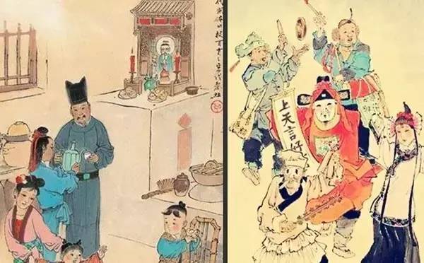 1, 祭灶神:糖瓜粘嘴祭灶神