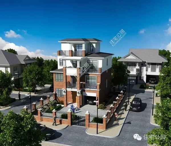 新农村自建房12米X10米3层半带车库露台含平面图