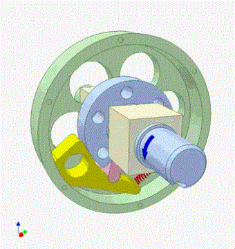 精彩机械动图:楔块式超越离合器和单圆弧齿轮传动