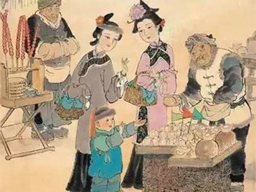 直到看到王弘力老先生所绘的《古代风俗百图》,那遥远的年味一下子就