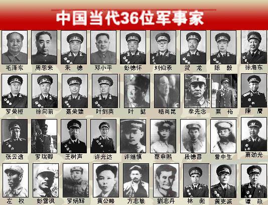 解放军36位军事家确定始末:一元帅争议最大