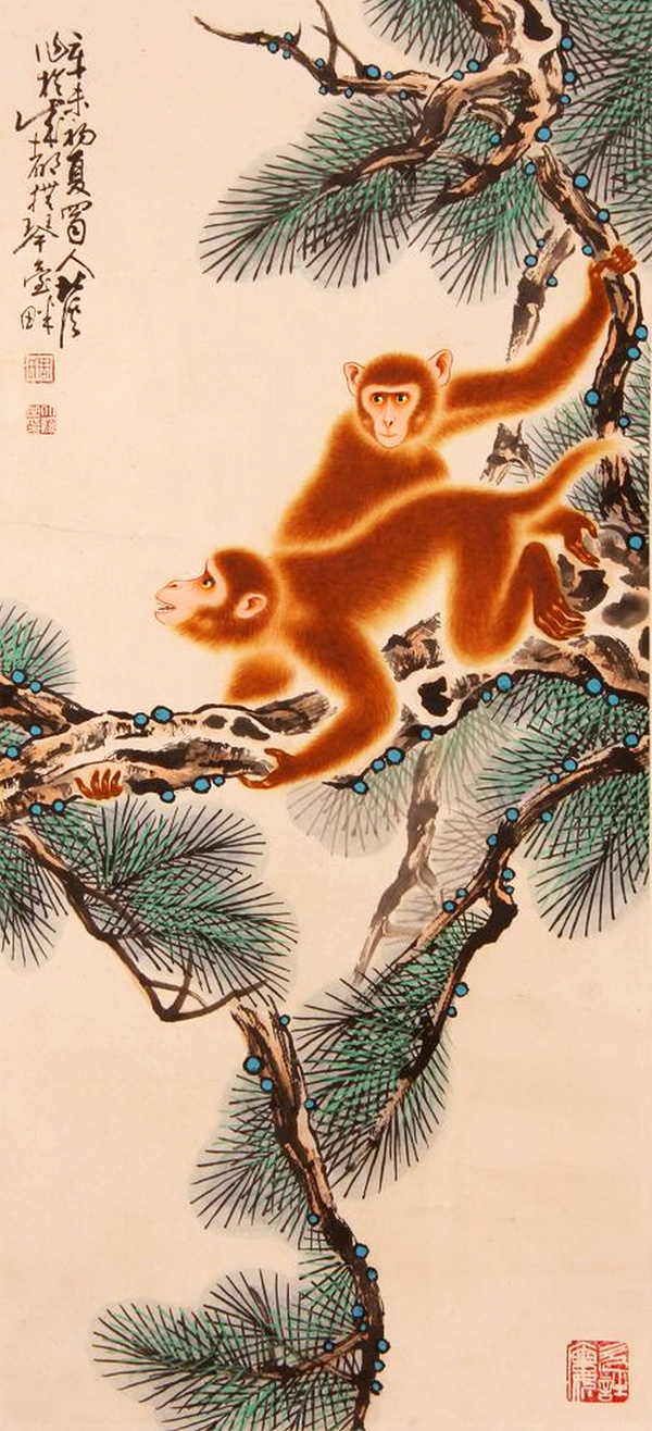 大圣贺猴年"蜀中美猴王"周北溪国画作品欣赏