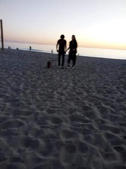 昨天是章子怡的生日,两人在海边挽手散步十分恩爱,疑似庆生.