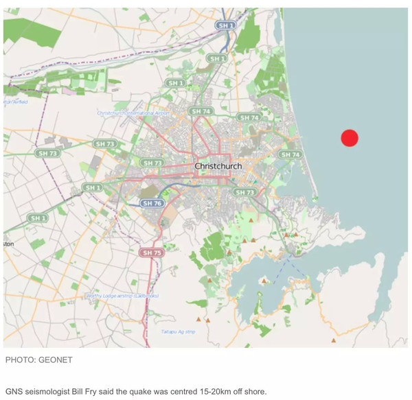突发:新西兰基督城发生破坏性地震